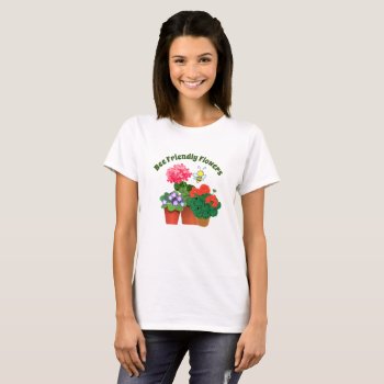 Cute Bumblebee  Botanical Crew Neck  T-shirt by Susang6 at Zazzle