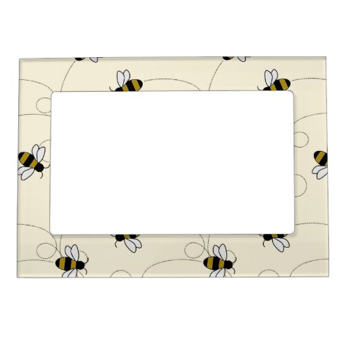 Cute Bumblebee Cartoon Cartoon Killer Bee Pattern  Magnetic Frame