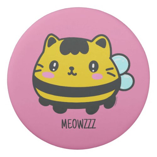 Cute Bumblebee Cat Personalized Text Eraser