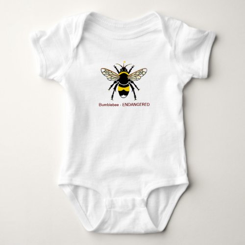 Cute Bumblebee _ Endangered insect T_Shirt Baby Bodysuit