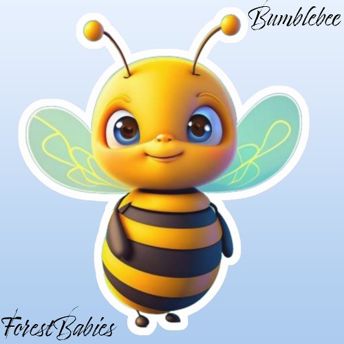 Cute BumbleBee Insect Animal Cartoon Graphic Sticker