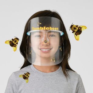 Cute Bumblebee on Nose Kids' Face Shield