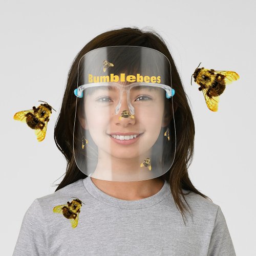 Cute Bumblebee on Nose Kids Face Shield