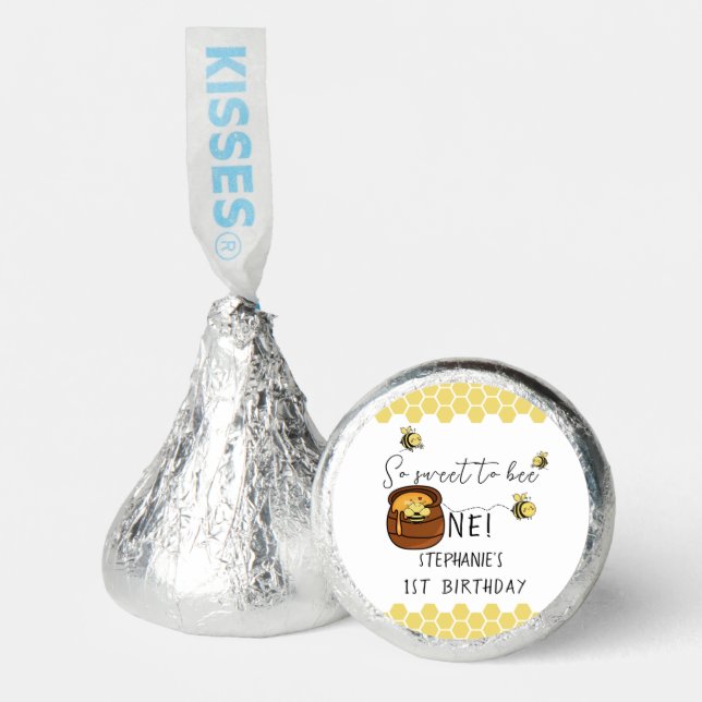 Cute Bumblebee So Sweet To Bee One 1st Birthday Hershey®'s Kisses® (Front)
