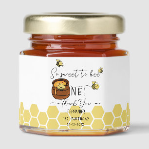 Cute Bumblebee So Sweet To Bee One 1st Birthday Honey Jar Favors