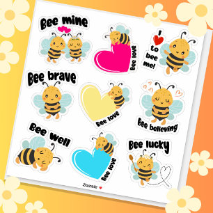 Cute bumblebee stickers