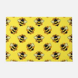 Cute Bumblebee Summer Pattern Doormat
