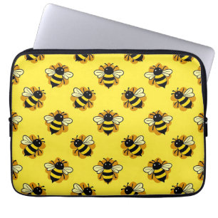 Cute Bumblebee Summer Pattern Laptop Sleeve