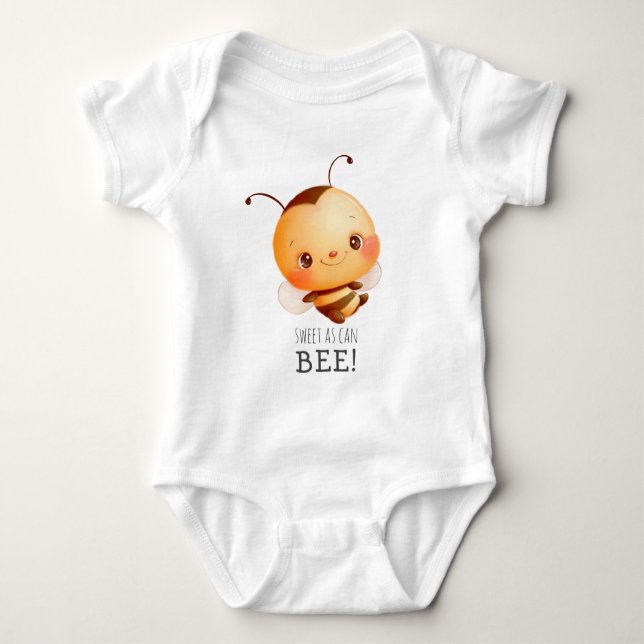 Cute Bumblebee Sweet as can be Baby Bodysuit (Front)