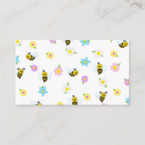 Cute Bumblebee Yellow Black Bumble Bee Colorful Business Card