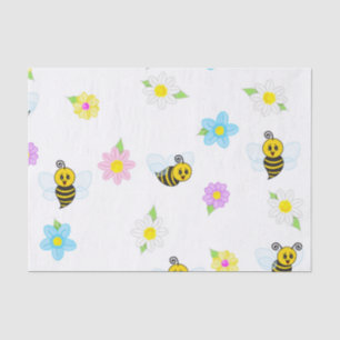 Cute Bumblebee Yellow Black Bumble Bee Colorful Tissue Paper