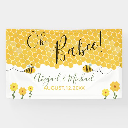 Cute Bumblebees Gender Neutral Bee Baby Shower Banner Zazzle Com