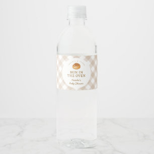 Cute Bun In The Oven Baby Shower Water Bottle Label