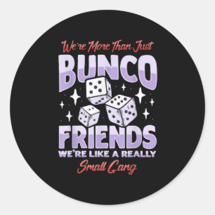 Cute Bunco Night Squad Apparel Game Bunco Classic Round Sticker