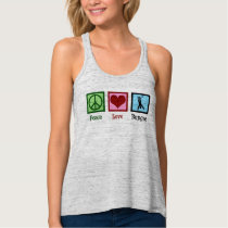 Cute Bungee Jumper Peace Love Bungee Jumping Tank Top