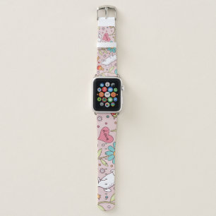 Cute Bunnies: Adorable Seamless Charm. Apple Watch Band