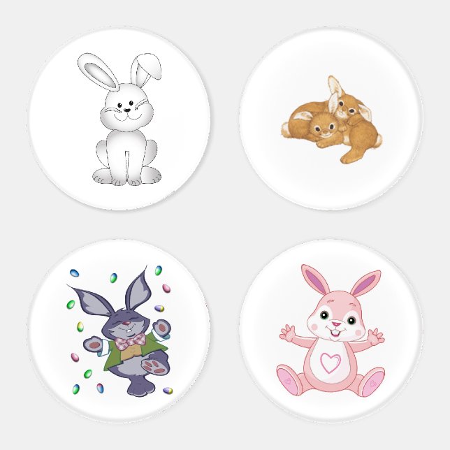Cute Bunnies Coaster Set (Set)