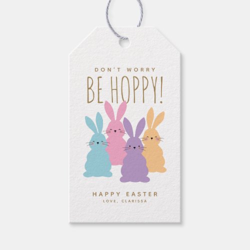 Cute Bunnies Easter Personalized Gift Tags