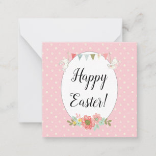Cute Bunnies Happy Easter Note Card