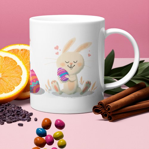 Cute Bunnies Happy Easter Wrap Around Coffee Mug