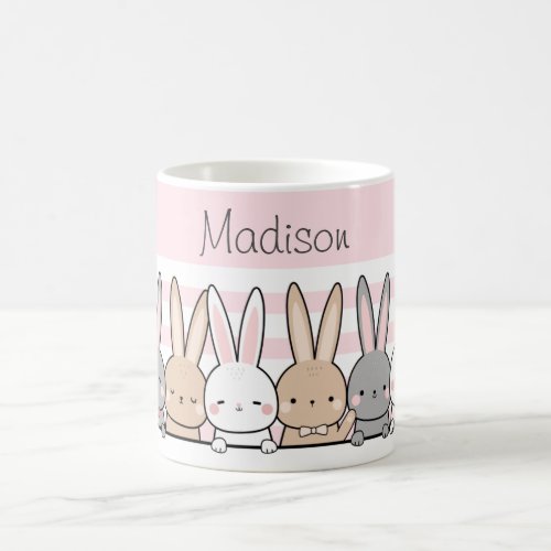 Cute Bunnies Personalized Coffee Mug