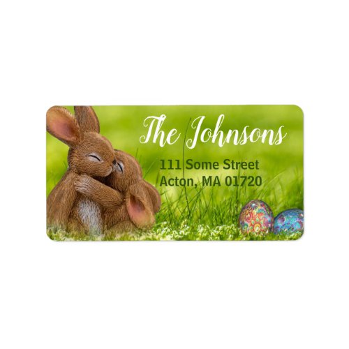 Cute Bunnies Personalized Easter Address Labels