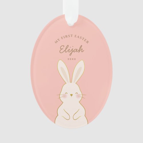 Cute Bunnies Personalized Easter Ornament