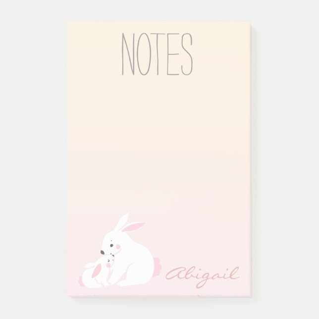 Cute bunnies | Personalized  Notes (Front)
