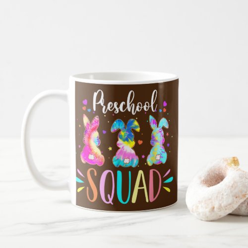 Cute Bunnies Preschool Teacher Squad Easter Day Coffee Mug