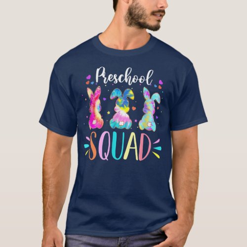 Cute Bunnies Preschool Teacher Squad Easter Day Ti T_Shirt