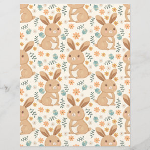 Cute Bunnies Scrapbook Paper