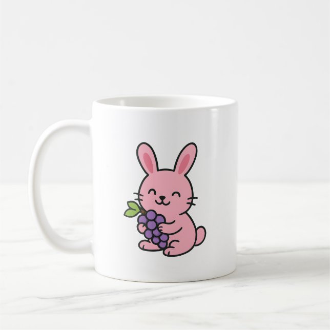 Cute Bunny – Adorable Rabbit Coffee Mug / Tea Cup (Left)