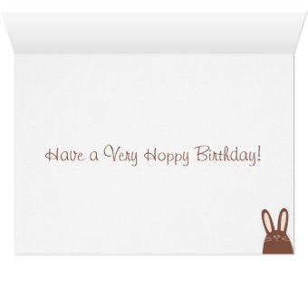Cute Bunny and Decorated Eggs Happy Birthday Card | Zazzle