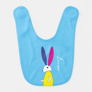 Cute Bunny Baby Bib Customizable