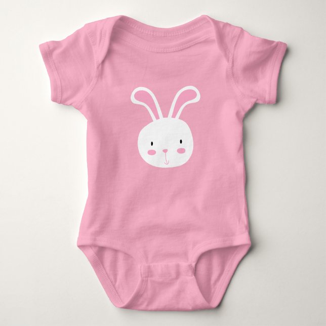 Cute Bunny Baby Bodysuit (Front)