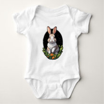 Cute Bunny Baby Jersey Bodysuit