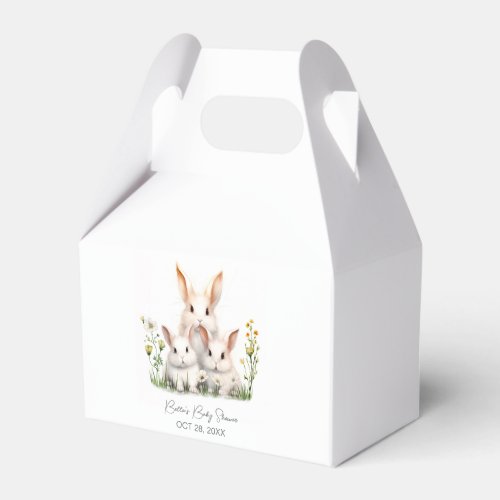 Cute Bunny Baby Shower Favor Boxes