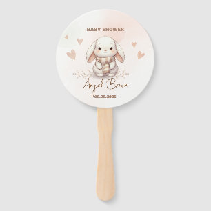 Cute Bunny Baby Shower Hand Fan