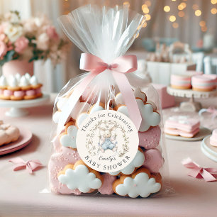 Cute Bunny Baby Shower Thank You Favor Classic Round Sticker