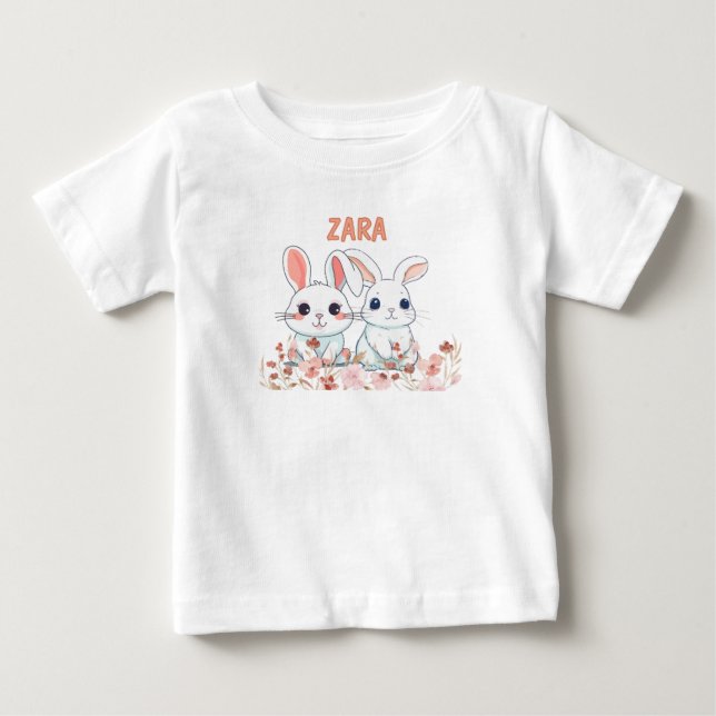 Cute Bunny  Baby T-Shirt (Front)