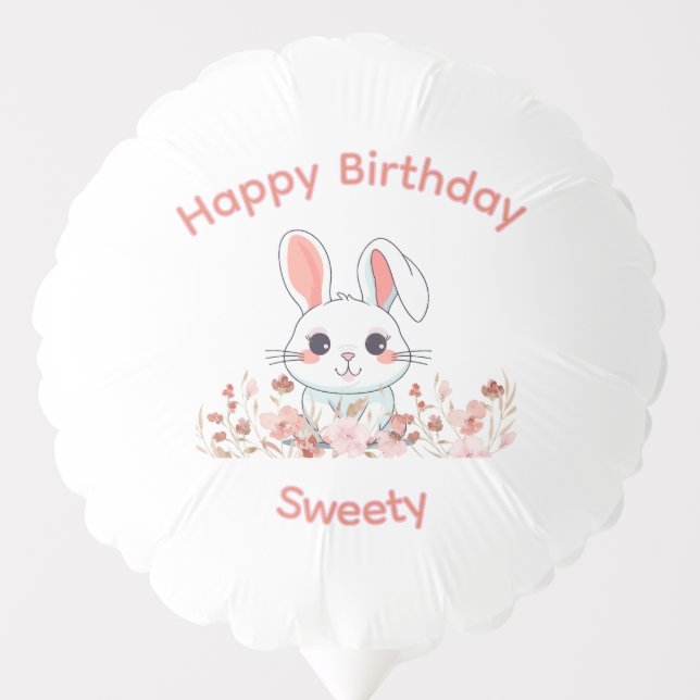 cute bunny  balloon (Front)