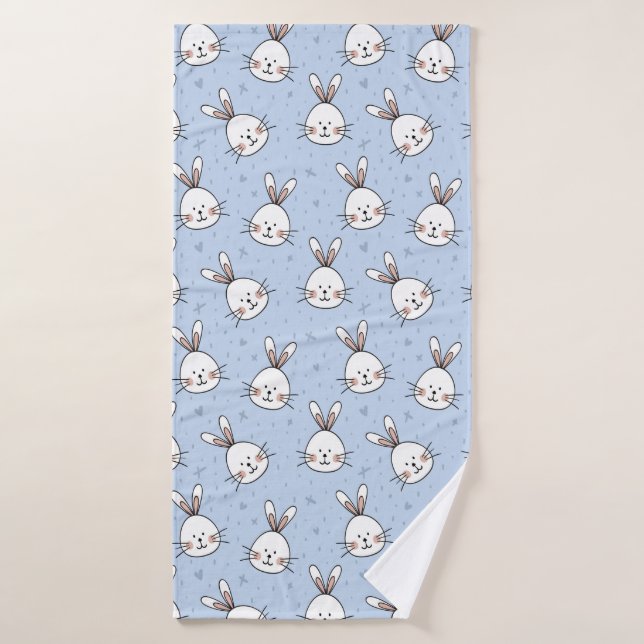 Cute Bunny Bath Towel (Bath Towel)