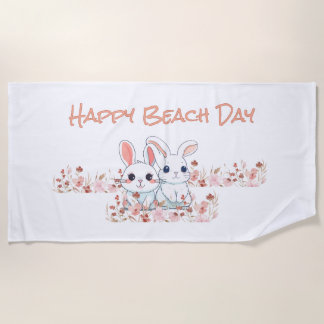 Cute Bunny  Beach Towel