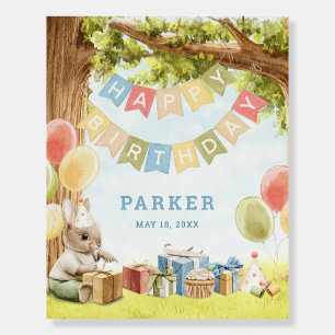 Cute Bunny Birthday Foam Board