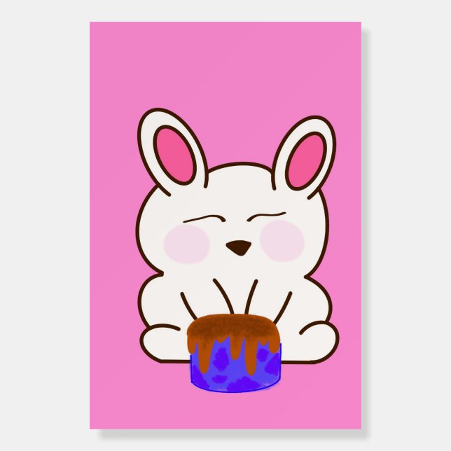 Cute Bunny Birthday Themed Poster (Front)