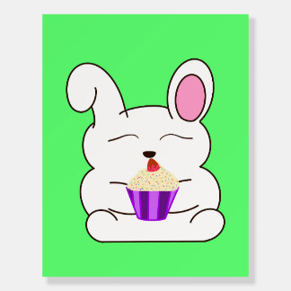 Cute Bunny Birthday Themed Poster