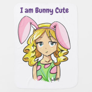 Cute Bunny Blanket, Pink Bunny Ears, Girl Gift Baby Blanket