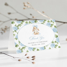 Cute Bunny, Blue Bow, Blue Flowers, First Birthday