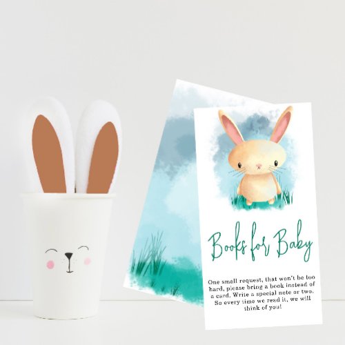 Cute bunny books for baby enclosure card