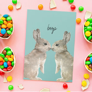 Cute Bunny Boop Love Easter Anniversary Card
